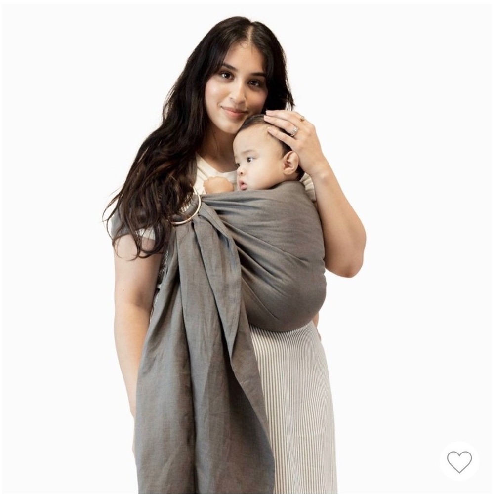WildBird Linen Ring Sling Carrier Unisex Standard Grey & Striped